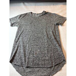 Calvin Klein Jeans Womens Heathered Gray High-Low Hem T-Shirt M Size